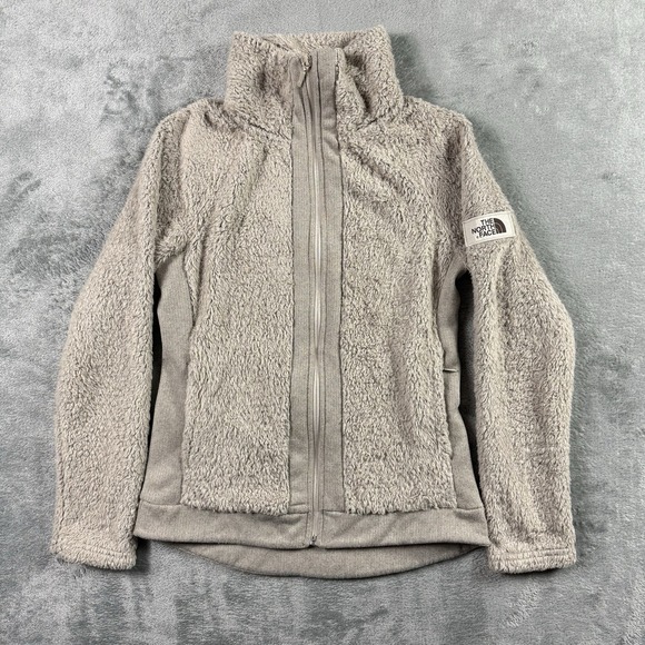 The North Face Women's‎ Sherpa Fleece Full Zip Jacket Biege Size XS - Picture 1 of 16
